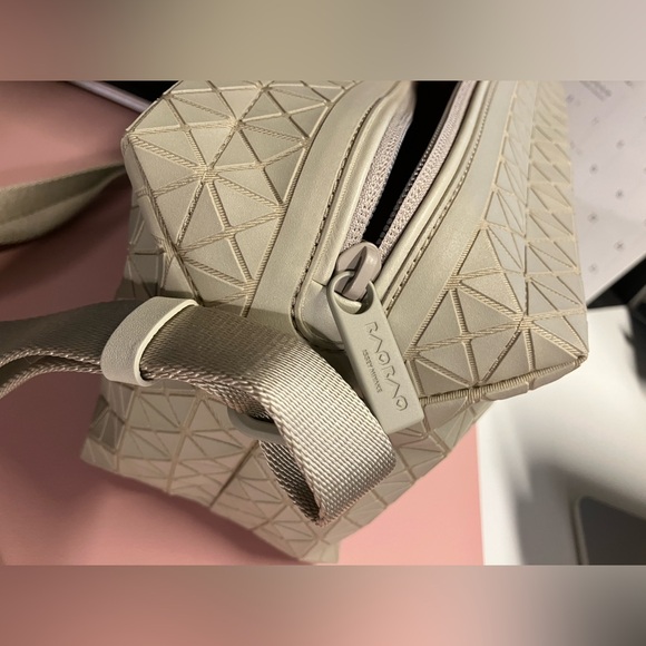 BAO BAO ISSEY MIYAKE Beige One-Tone Saddle Bag
